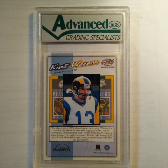 1999 Pacific Paramount Kurt Warner gem mint 10 - Picture 2 of 2